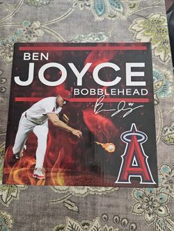 LAA Angel's MLB Bobblehead # 44 Ben Joyce 105 MPH pitch Baseball