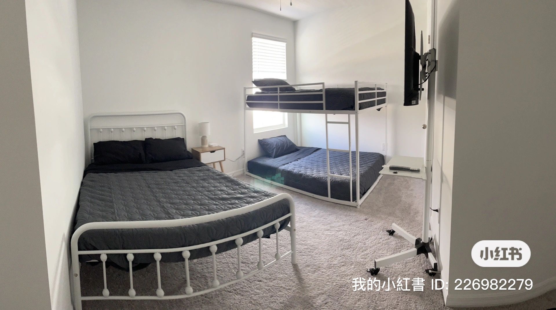 Metal Full Over Full Bunk Bed - White New