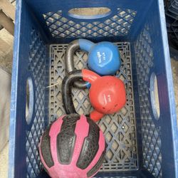 Used Kettle Weights & Ball All For $10