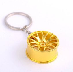 Wheel Hub Rim Model Man's Keychain Car shipping only