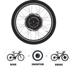 eBike  bike conversion kit with batteries.  Look at this deal… 