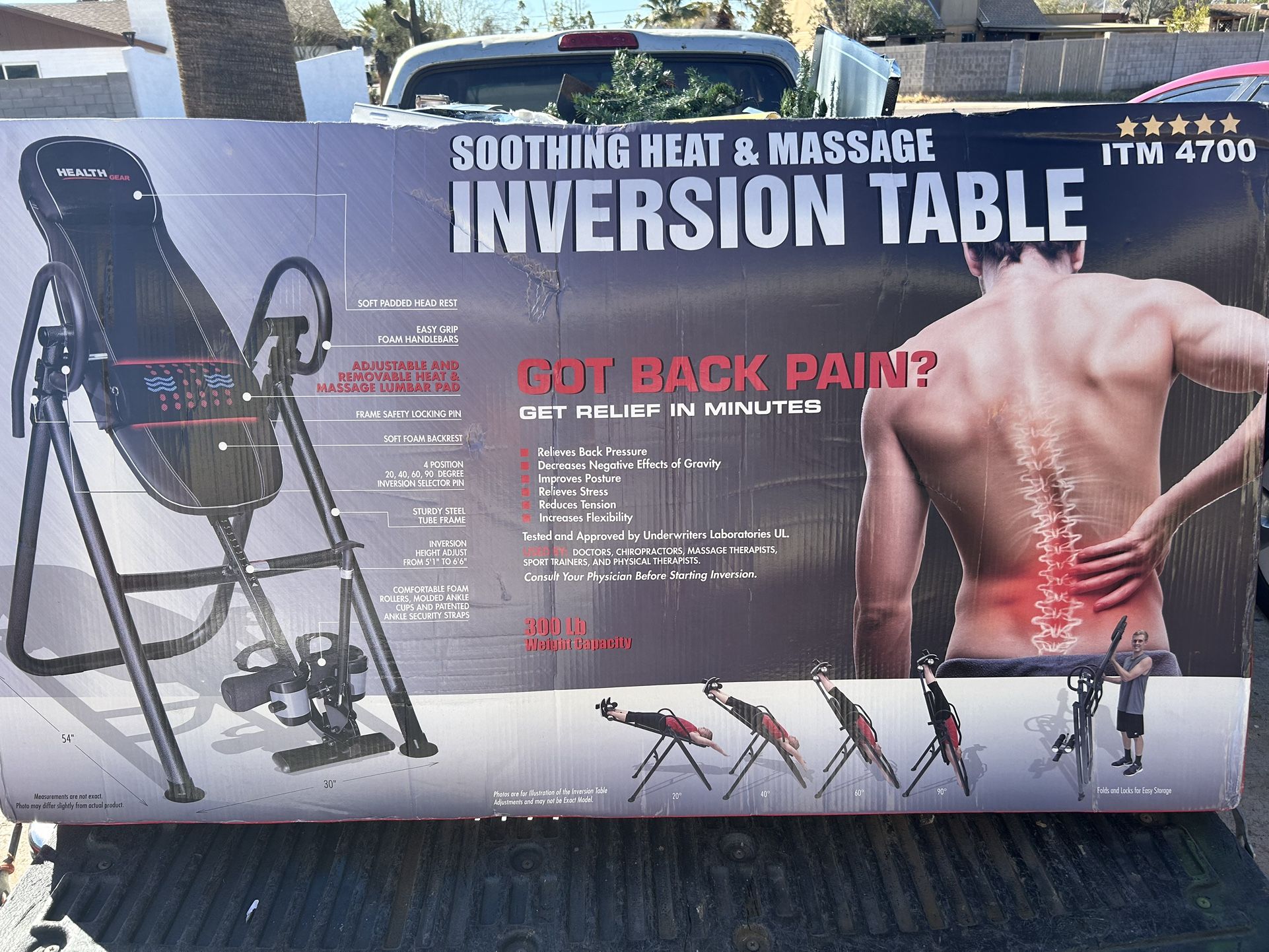 Health Gear IT 4700 Heat & Massage Inversion Table