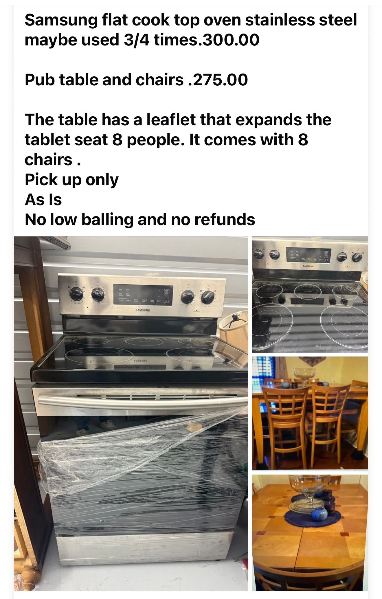 Appliances ,Dining Room Set ( Need Gone ASAP)