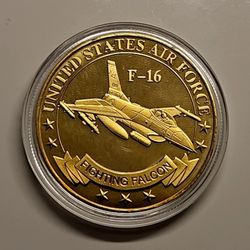 F-16 Fighting Eagle Jet Challenge Coin, NEW.