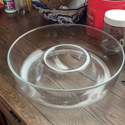 Princess house chips and dip bowl