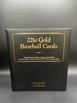 The Danbury Mint 22KT Gold Baseball Cards Complete Set of 100 Cards W/Binder *6986