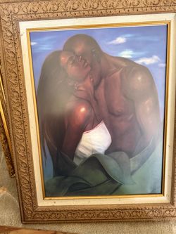Framed Romantic Figurative Art Print
