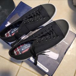 Ben Sherman Black Canvas Low-Top Sneakers