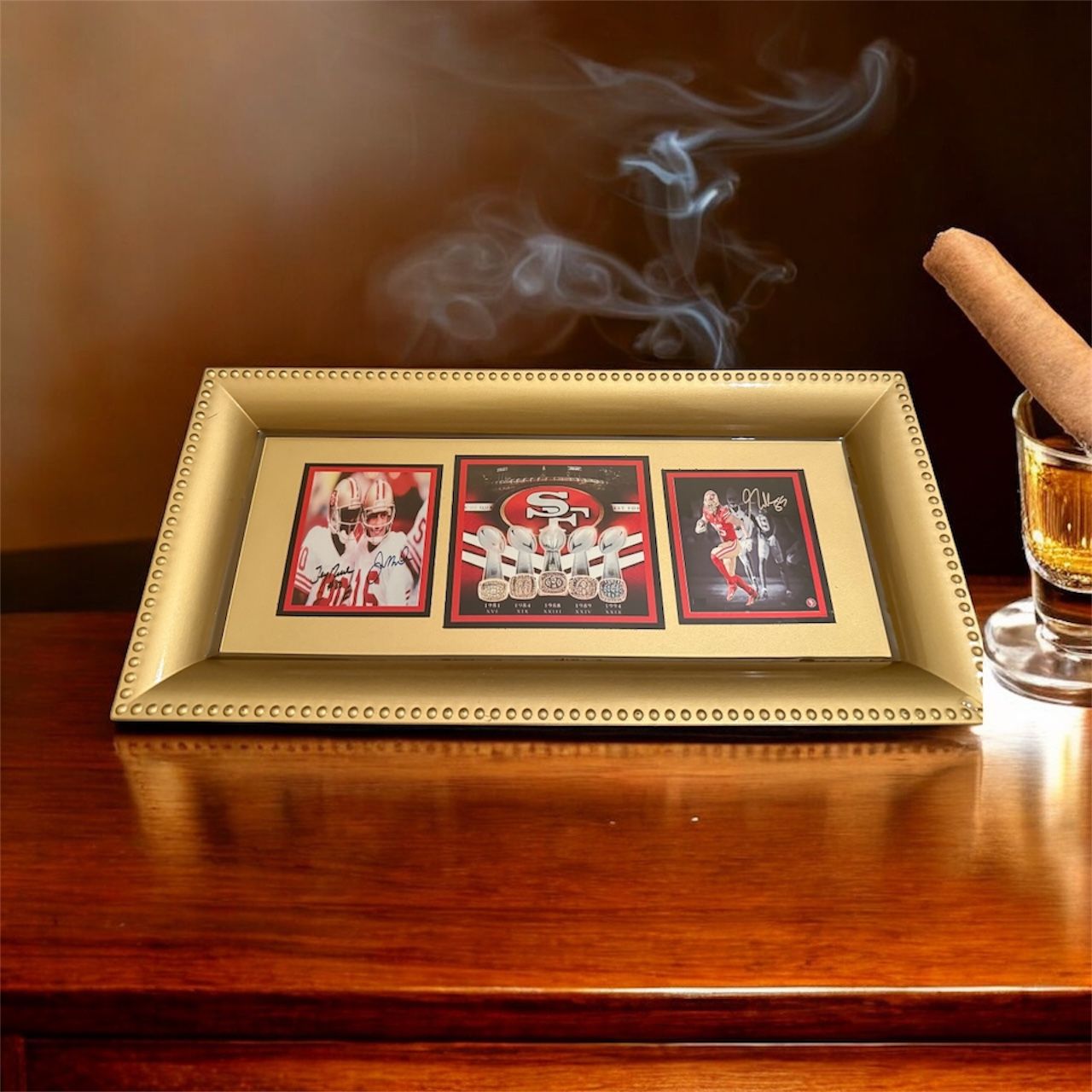 49ers Sports Memorabilia Rolling Trays Hand Crafted