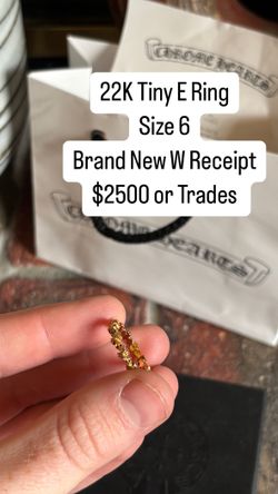 Chrome Hearts 22K Gold Ring E Ring