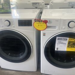 Front  Load  Stackable Washer And Gas Dryer Set On Sale WAS$2200 NOW$1249