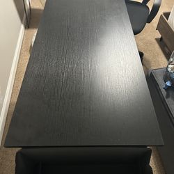 black flat desk