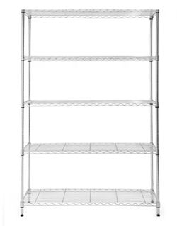 A4780V Style Selections 5 -Tier Chrome Steel Utility shelving unit ( 47.7-in W x 18-in D x 72-in H )