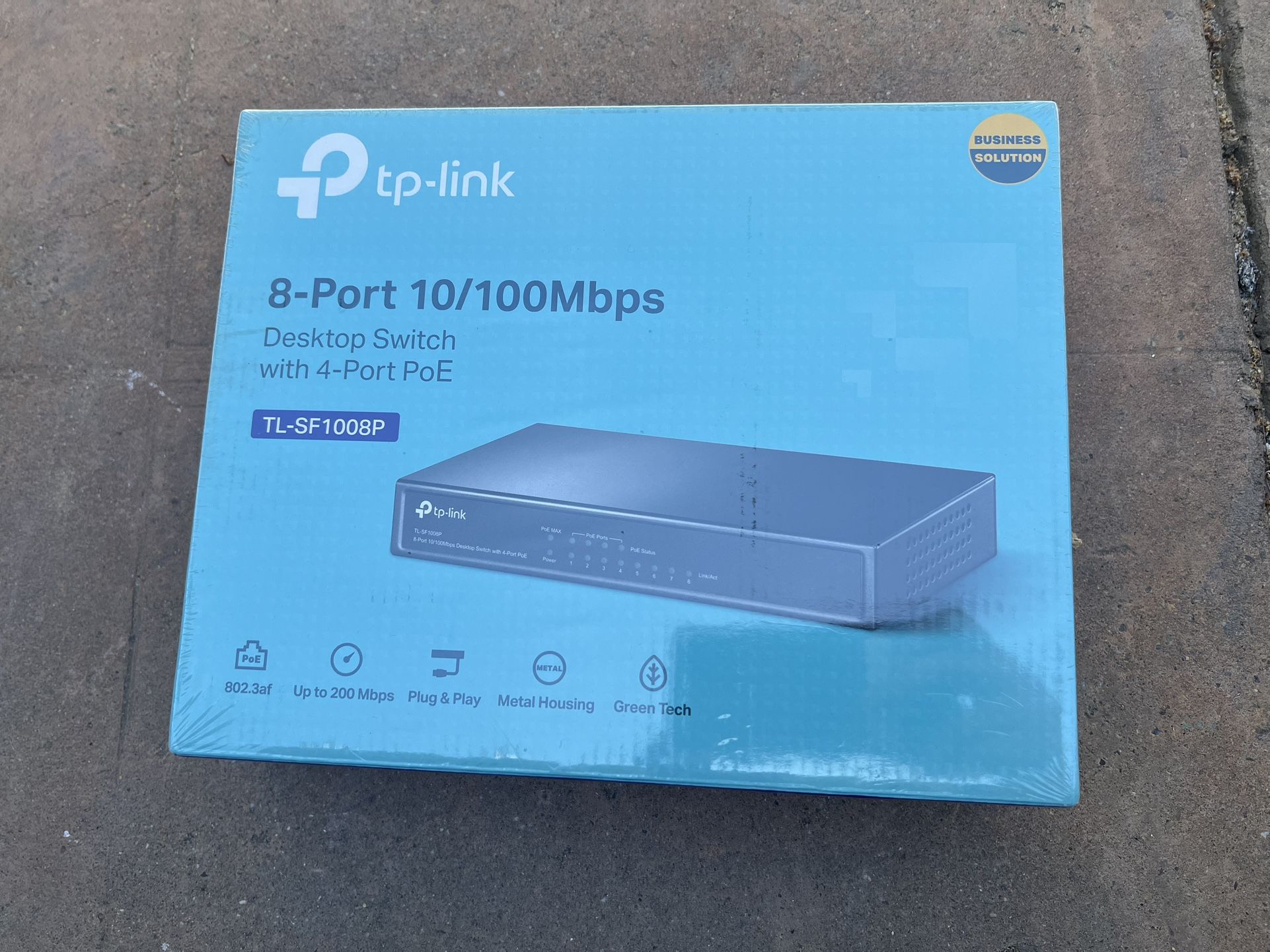 TP-Link TL-SF1008P, 8 Port 10/100Mbps PoE Switch, 4 PoE+ Ports