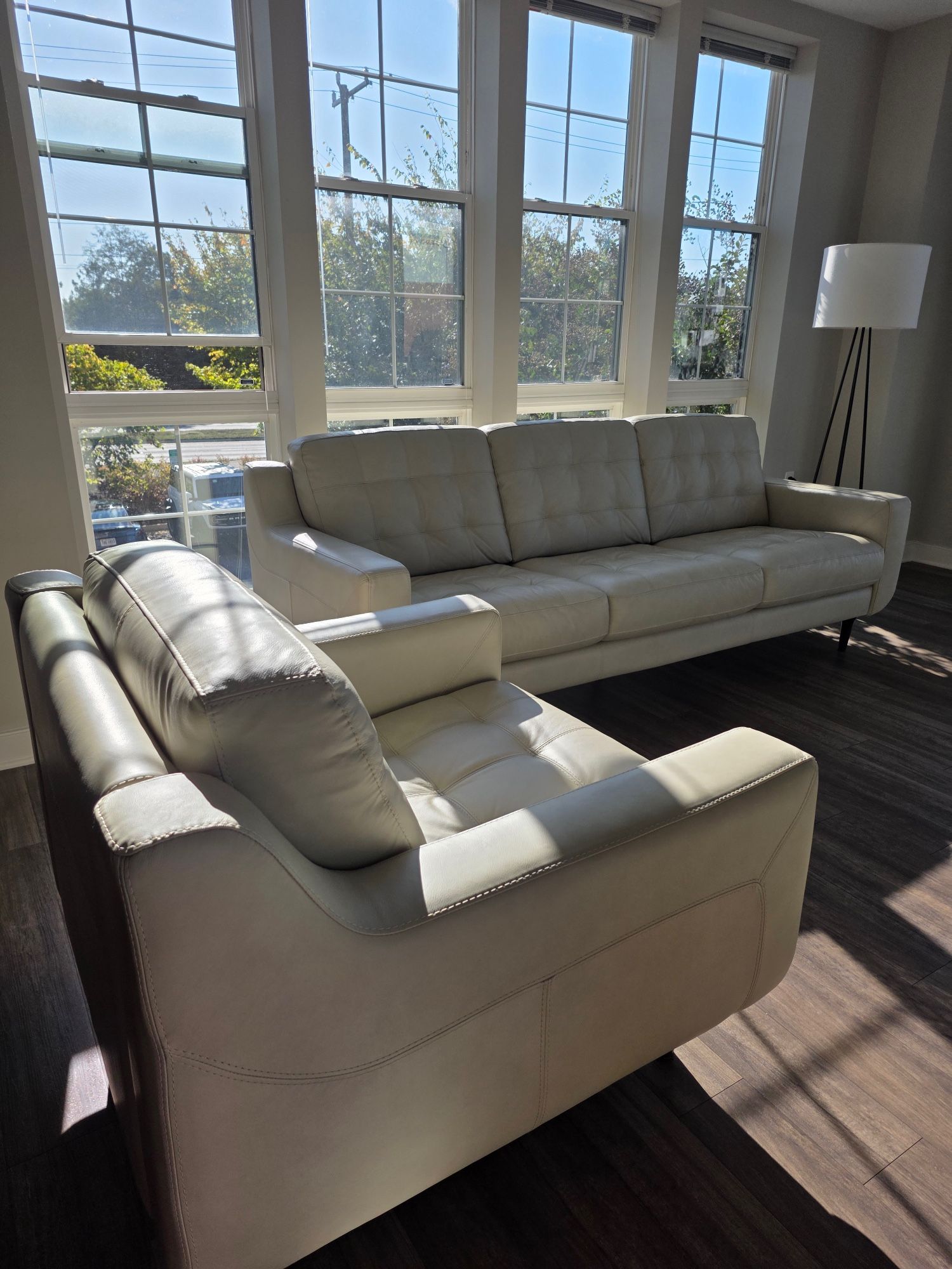 Genuine Leather Sofa & Chair from Harvey’s