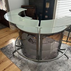 Contemporary Curve Glass Top Bar - Will Go Fast!