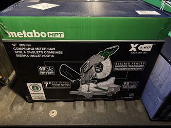 Hitachi Metabo HPT 12" Compound Miter Saw with Metabo HPT Miter Universal Stand Hitachi Power Tools