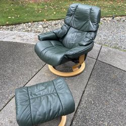 Ekornes Stressless Recliner & Ottoman 