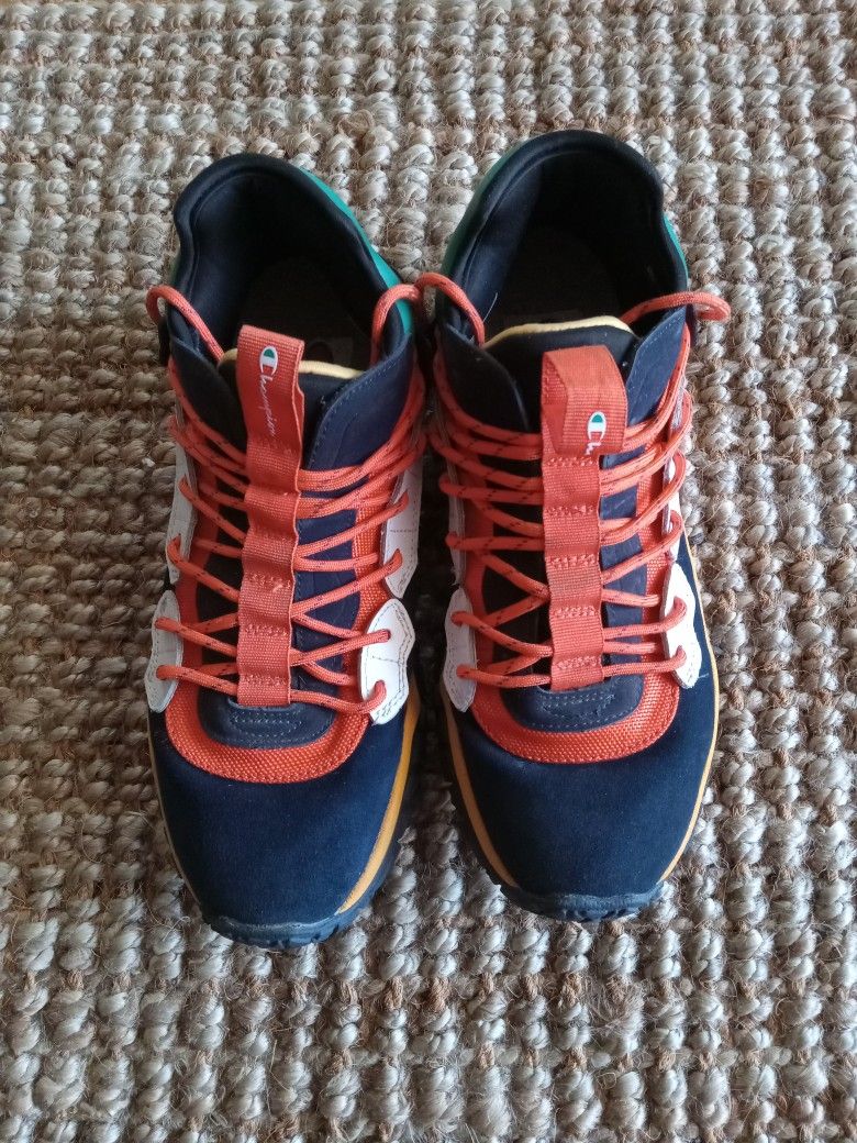 Champion Tank Navy and Orange Men Size 10M Sneakers Athletic Casual