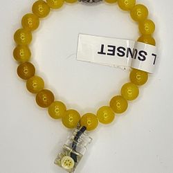 Homemade Yellow Boba Tea Bracelet