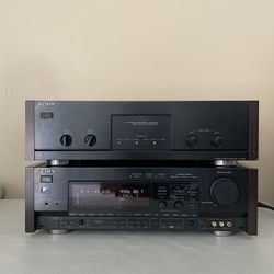 Made In Japan - Sony TA-E2000ESD Procesing Control Amplifier - ES Series PreAmp NO REMOTE Sony TA-N220 Multi-Channel Power Amplifier