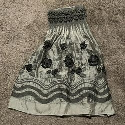 vintage Grey Floral skirt