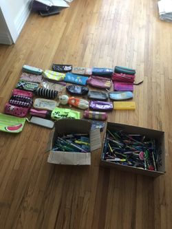 pens and school supplies