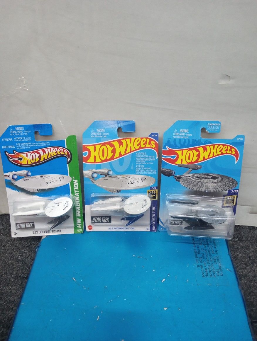 Hot Wheels Star Trek 2012 USS Enterprise NCC - 1701 /// 2021 U.S.S. Enterprise NCC - 1701 /// 2017 U.S.S. vengeance