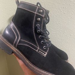 GH& Co Bass Men's Reddington Suede Leather Black Boots Size 10.5