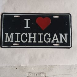 License Plate  ,MICHIGAN 