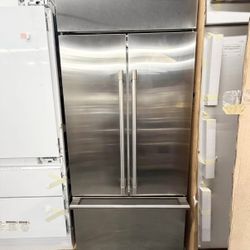 Stainless Steel Monogram 36” French Door Built In Refrigerator 