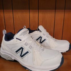Men’s New Balance 608 White Navy Sz 9.5 Casual Comfort Sneakers Shoes MX608V3W