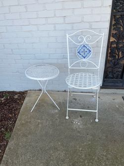 Vintage folding chair and table