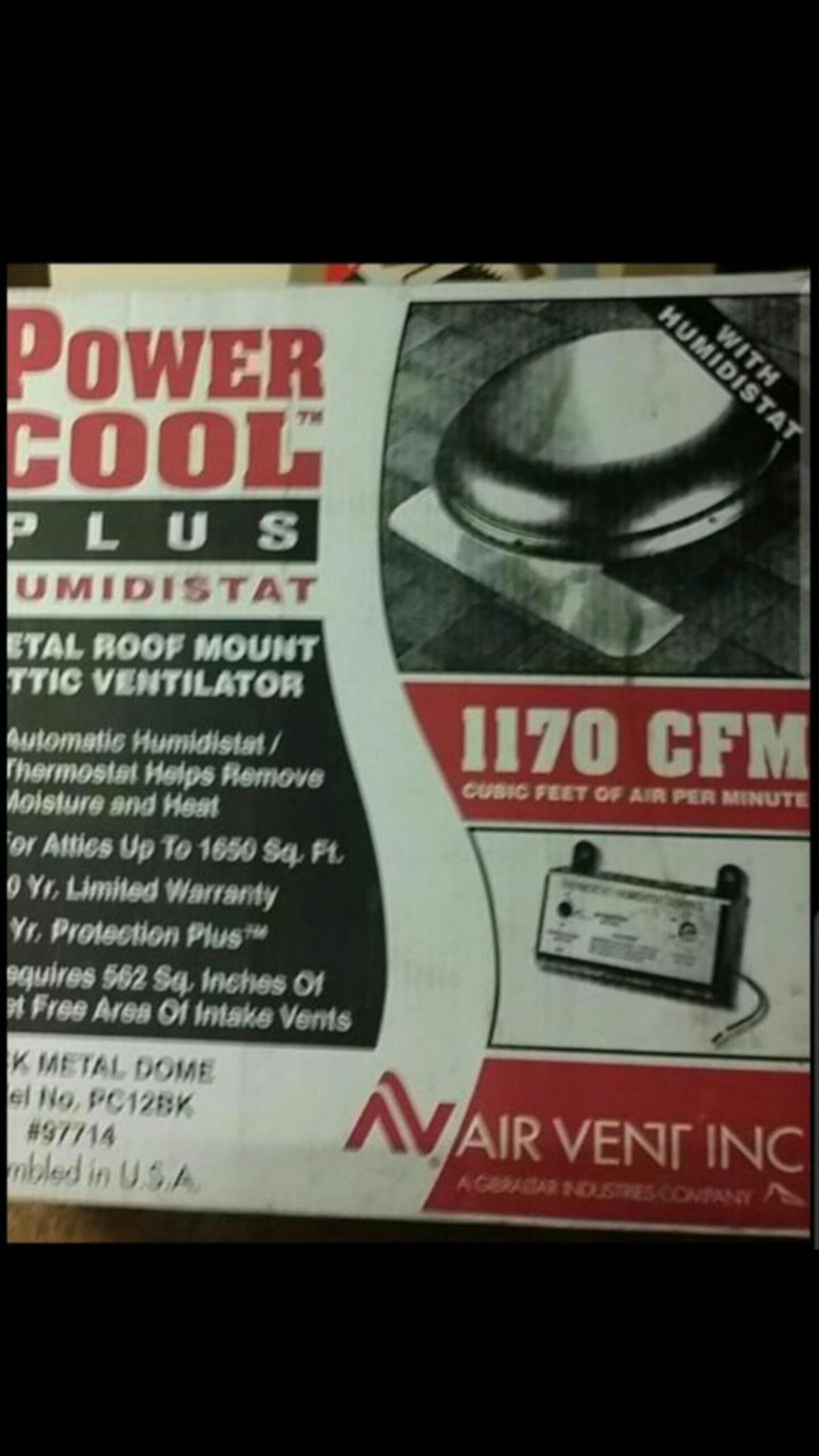 Power Cool / Roof Attic Fan