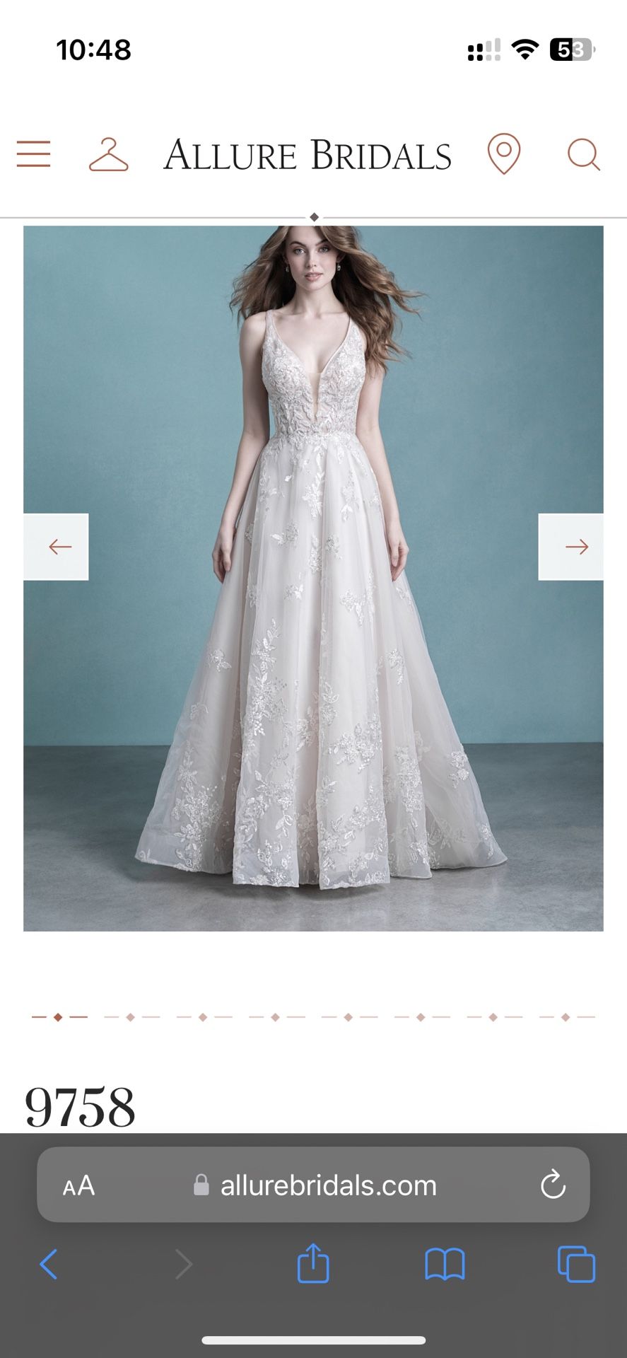 New Allure Bridal Wedding Dress Size 10