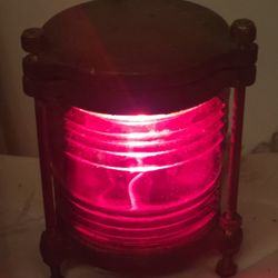 Brass Nautical Ship Lantern From 1940's 7" Tall 5"wide, 7 pounds Heavy