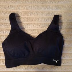 Puma Sports Bra. Large. Removable Pads. Not Worn. Comfortable wide band.