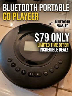 Portable CD Player Walkman with Bluetooth - ONLY $79