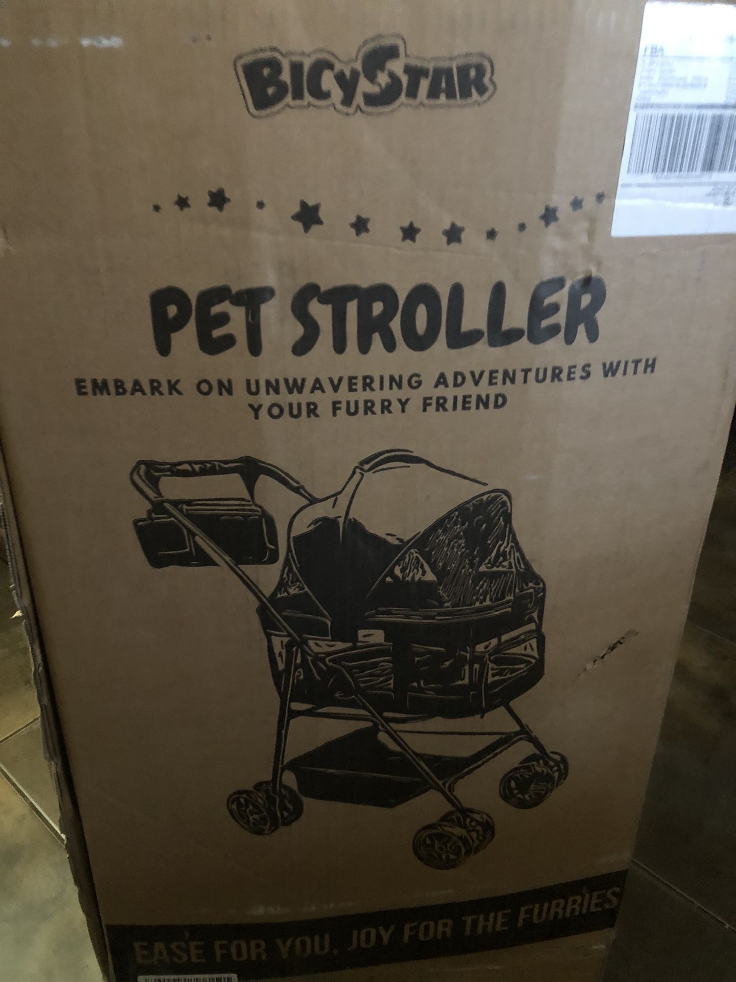 Pet Stroller with 4 Wheels, Foldable Pet Travel Carrier