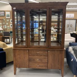 Large Wooden Display Hutch 
