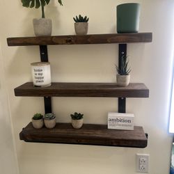 Wooden shelving