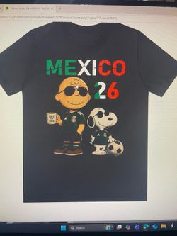 Charlie Brown and Snoopy Mexico t shirt