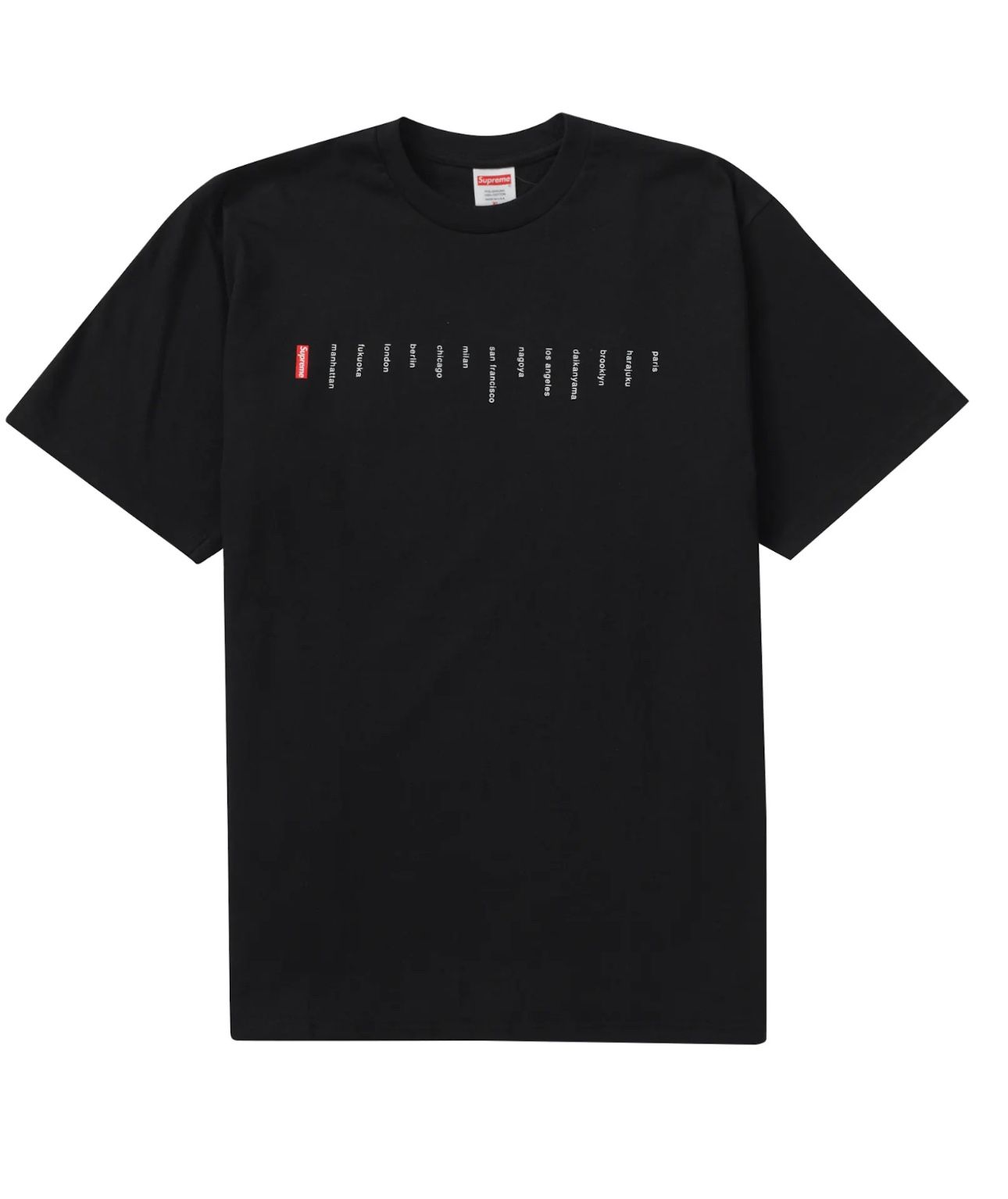 Supreme Location Tee Black Size XXL