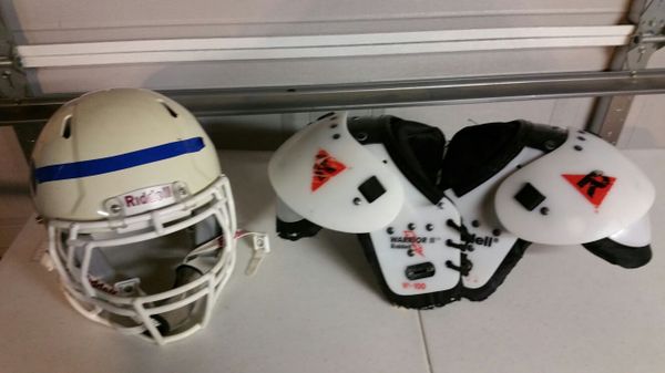 pads on top of football helmets