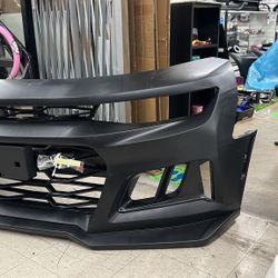 Fits 16-18 Chevy Camaro ZL1 Style Unpainted Front Bumper Cover Conversion w/ Lip