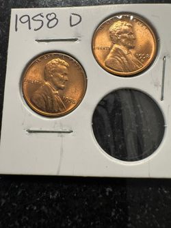 LINCOLN CENTS 1958and 58D BU