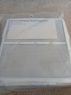 Closet organizer 6 shelf