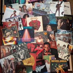 Large LOT of ROCK, FUNK, R&B Vinyl Records (USED)