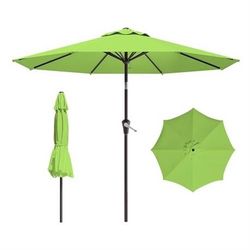 10 FT Patio Umbrella for Outdoor, Outdoor Table Umbrella with Push Button Tilt and Crank, Outdoor Patio Umbrellas with 8 Sturdy Ribs, Patio Umbrellas 