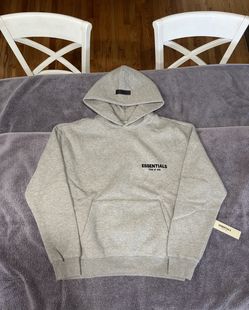 Fear of god essentials hoodie dark oatmeal s22